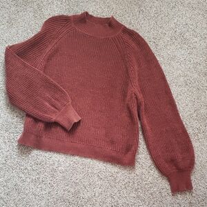 GAP Women's Brick Red Mockneck Sweater